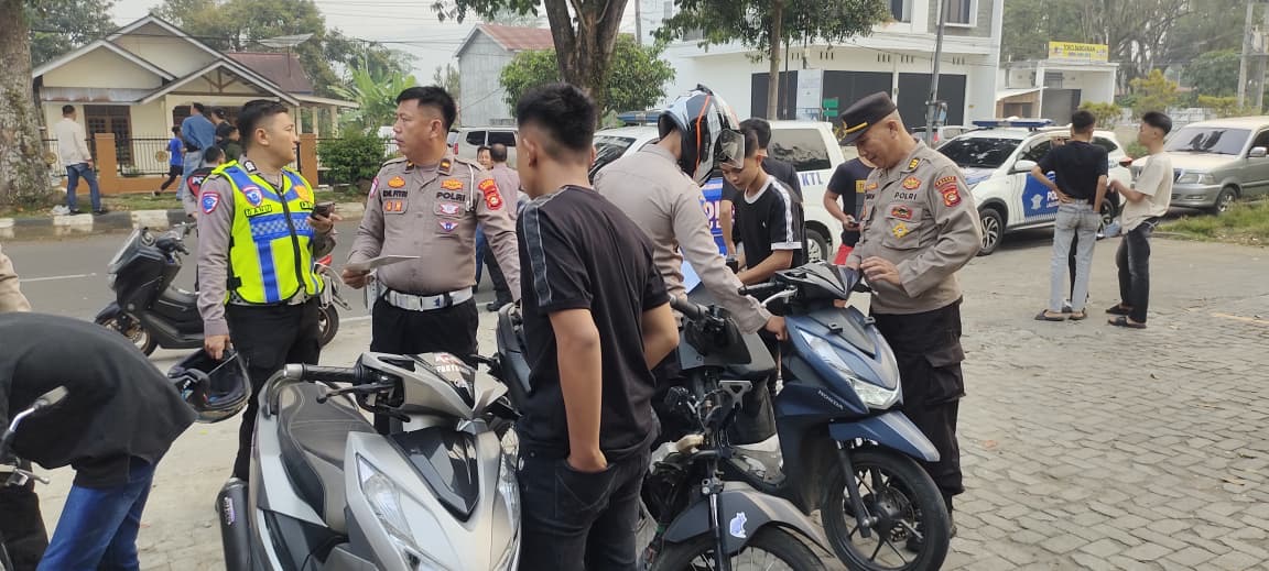 Polres Pagar Alam Tindak 9 Motor Diduga untuk Balap Liar, Ciptakan Keamanan di Jalan Raya