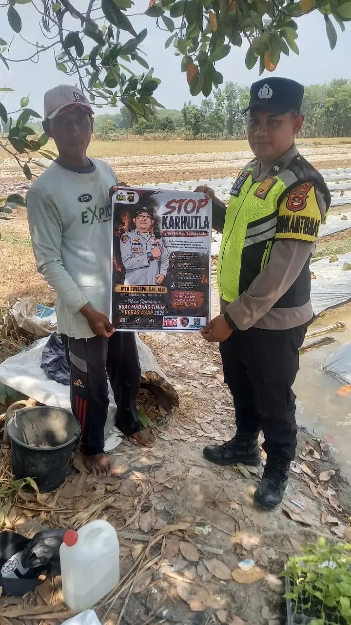 Cegah Karhutla, Polisi Sosialisasikan Larangan Pembakaran Lahan di OKU Timur