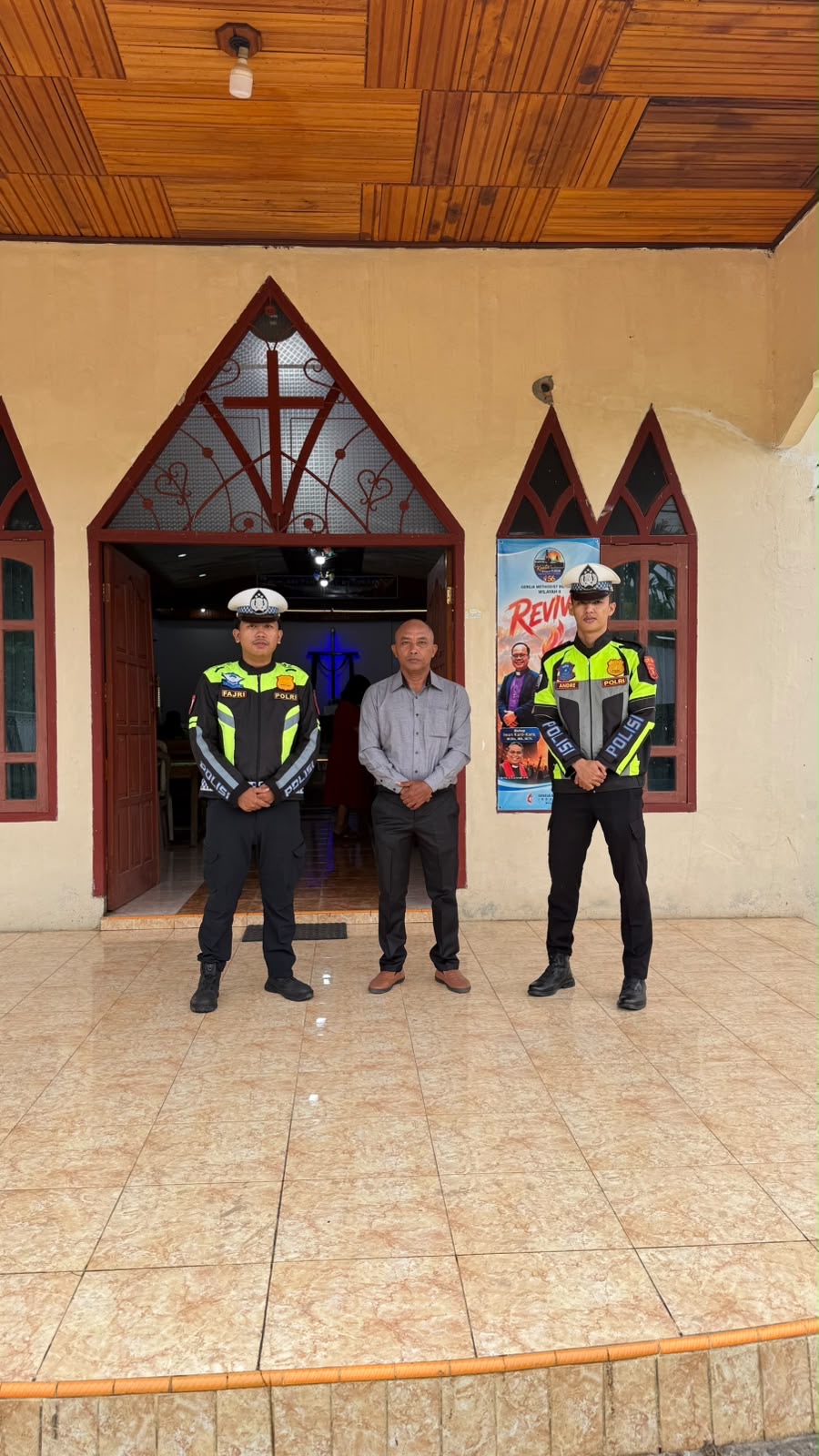 Berikan Rasa Aman Saat Beribadah, Sat Lantas Polres Empat Lawang Gelar PASTI di Gereja Methodist Tebing Tinggi