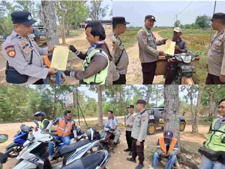 Cegah Karhutla di OKU Timur, Polsek Martapura Gencarkan Patroli dan Sosialisasi