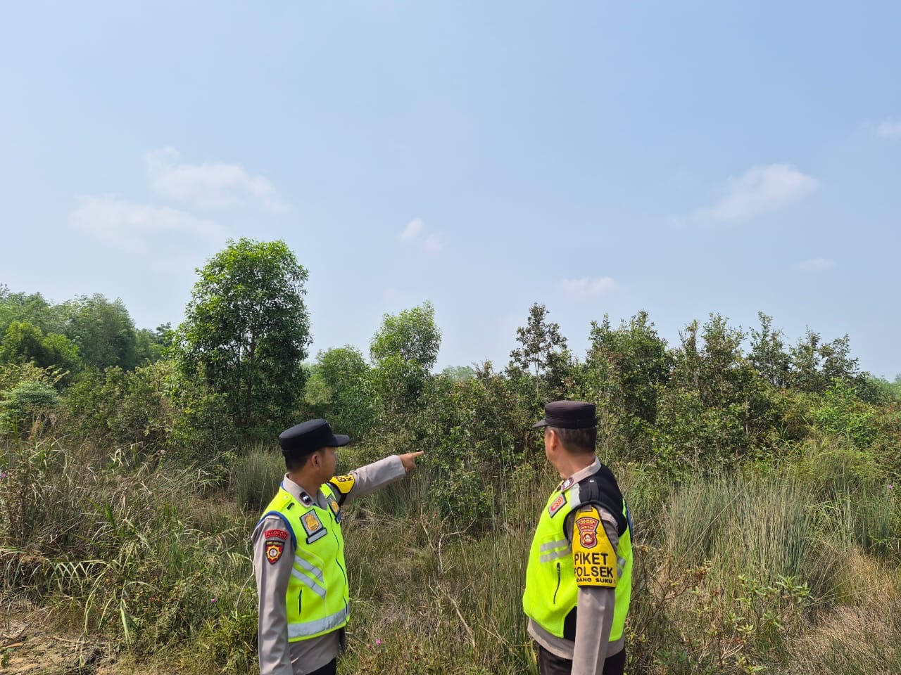 Respons Cepat Pantau Hotspot, Polsek Madang Suku I Temukan 0,5 Hektare Lahan Gambut Terbakar