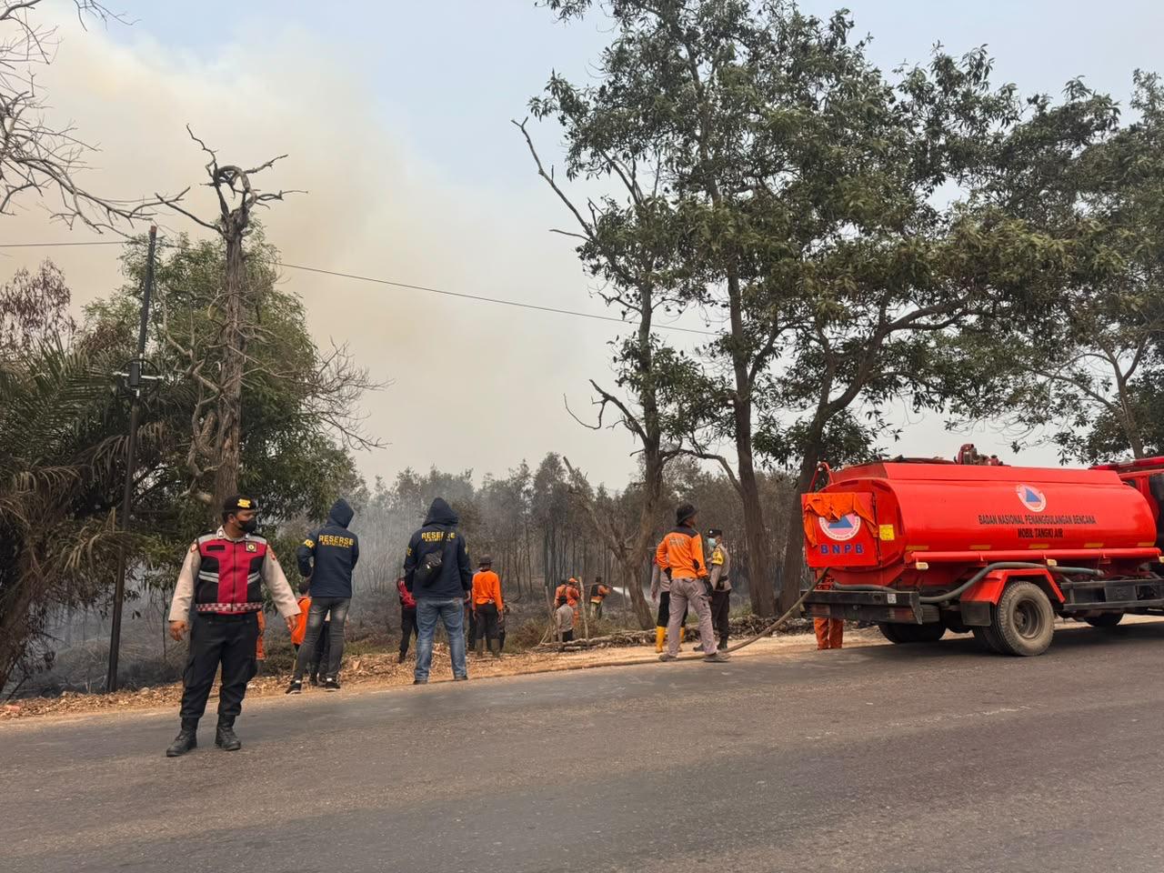 Tim Gabungan Padamkan Titik Api Karhutla di Desa Gasing, Banyuasin