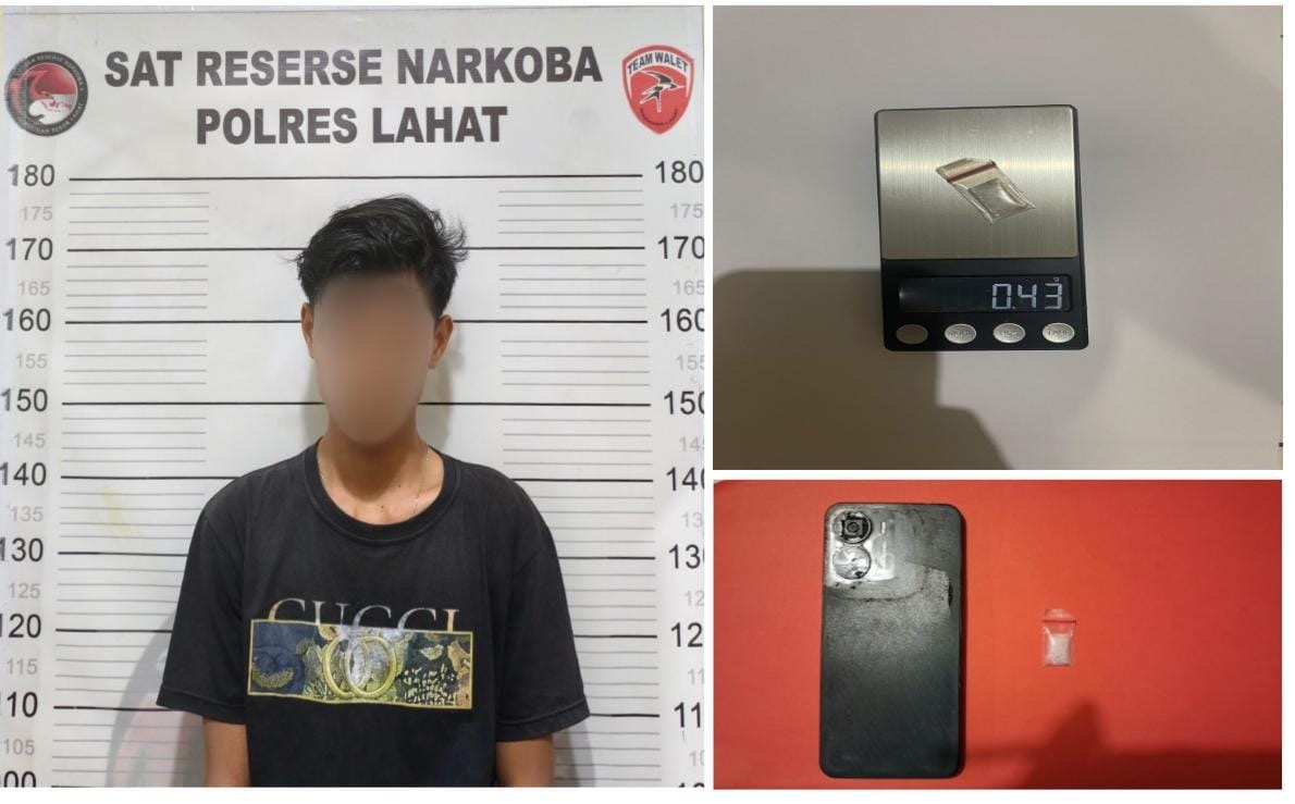 Satresnarkoba Polres Lahat Amankan Pria Diduga Terlibat Peredaran Sabu di Merapi Barat