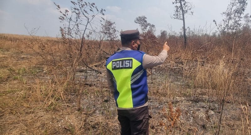 Sigap Pagi Hari, Patroli Polsek Cempaka Verifikasi Padamnya Titik Panas di Rawa Betung Timur