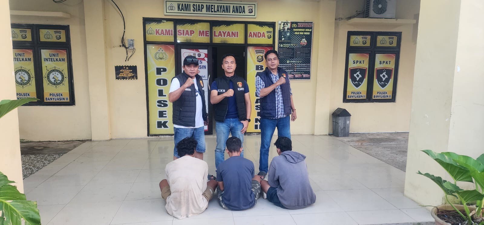 Polsek Banyuasin II Berhasil Ungkap Pencurian Perangkat BTS di Banyuasin II, Tiga Terduga Pelaku Diamankan
