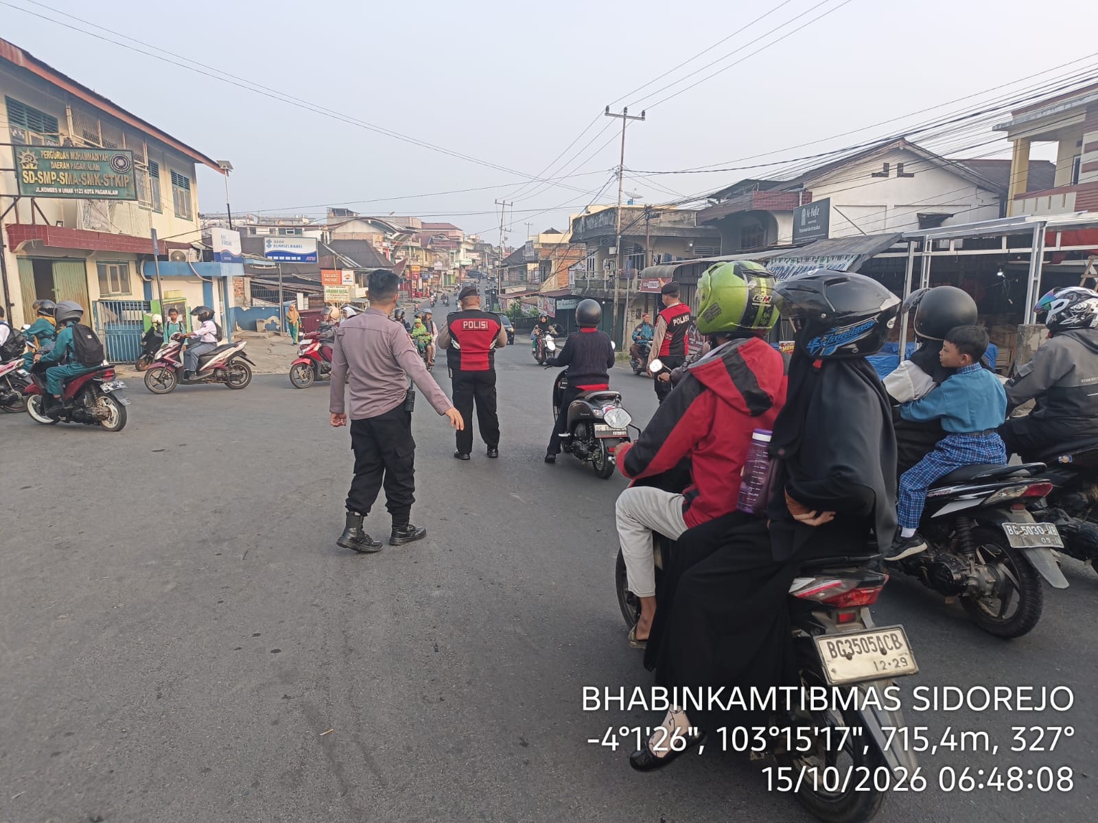 Polres Pagar Alam Gelar Pengaturan Pagi, Personel Gabungan Bantu Kelancaran Aktivitas Warga