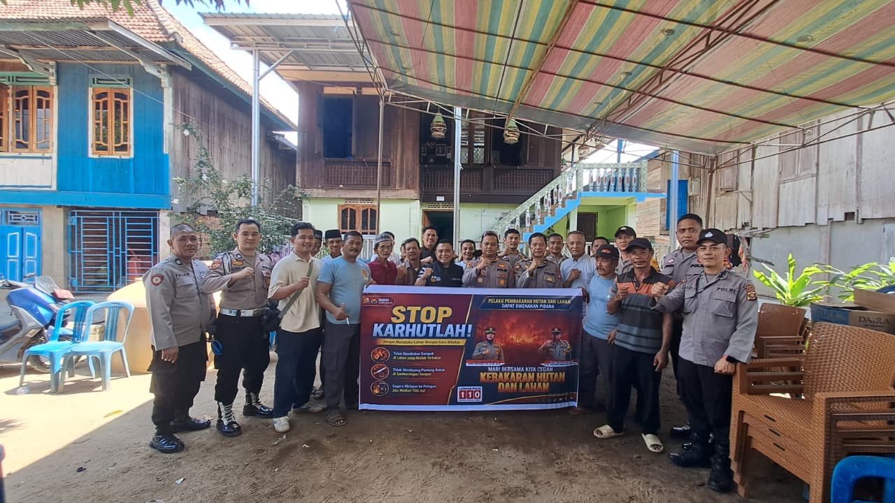 Program TSKD, Polsek Pemulutan Ogan Ilir Ajak Masyarakat Bersama Jaga Kamtibmas dan Cegah Karhutla