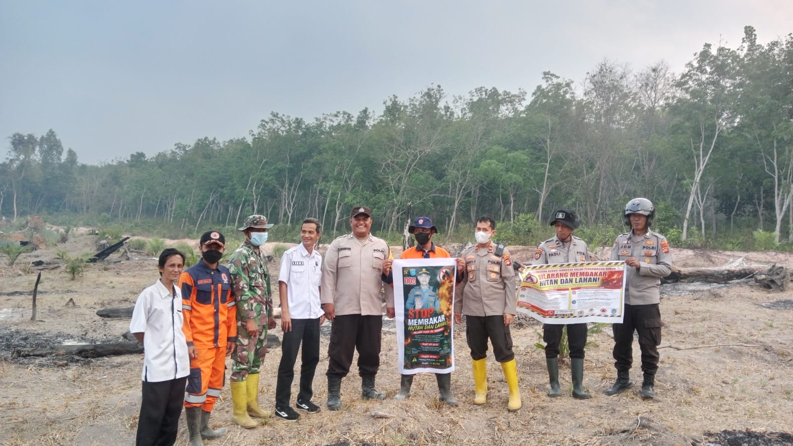 Cegah Karhutla, Forkopimca Muara Kuang Gelar Patroli Bersama di Wilayah Rawan