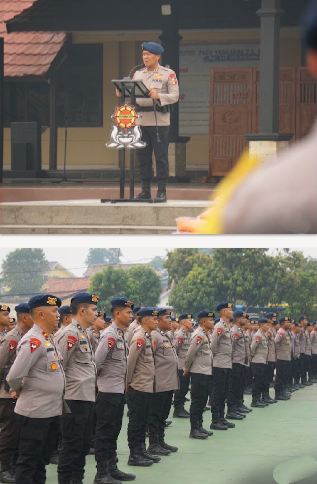 Satbrimob Polda Sumsel Terima Bantuan 216 Personel dan Kendaraan AWC dari Mabes Polri
