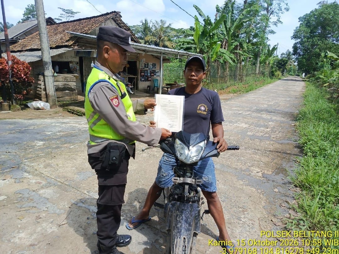 Tekan Risiko Bencana Asap, Polres OKU Timur Melalui Polsek Belitang II Terus Gelar Patroli Terpadu dan Edukasi Masyarakat
