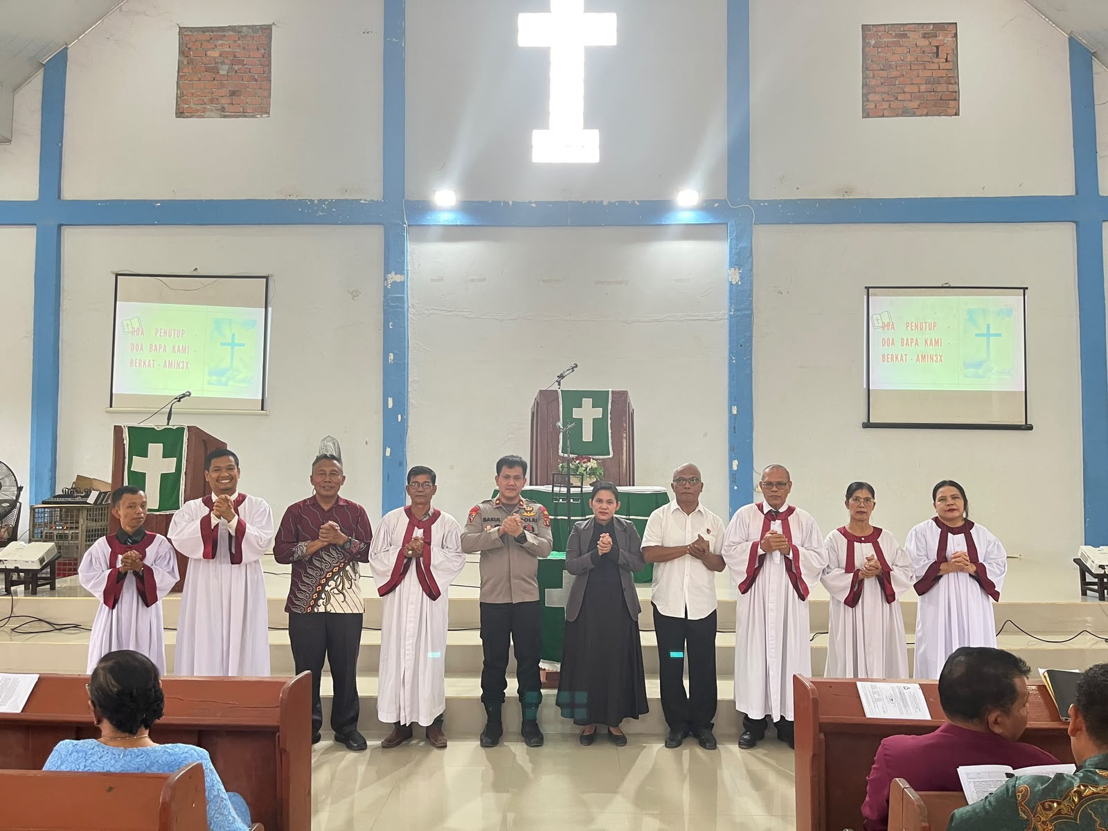 Wakapolres Ogan Ilir Gelar Minggu Kasih di Gereja HKBP Efrata, Sampaikan Pesan Kamtibmas