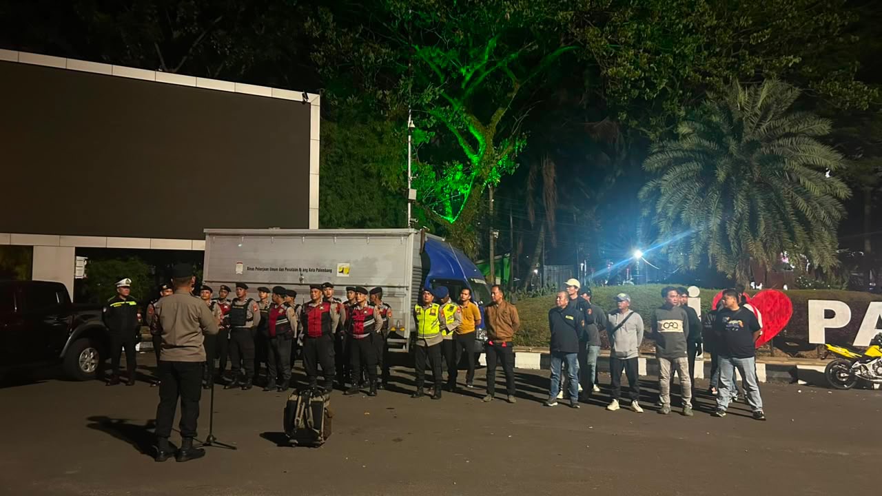Polrestabes Palembang Laksanakan Patroli Gabungan KRYD untuk Jaga Kondusivitas Kota