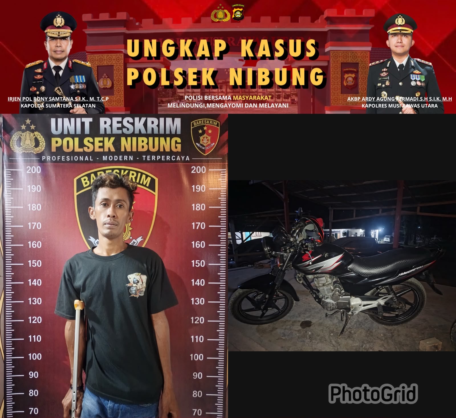 Polsek Nibung Ungkap Dugaan Penggelapan Sepeda Motor, Terduga Pelaku Diamankan di Lubuklinggau