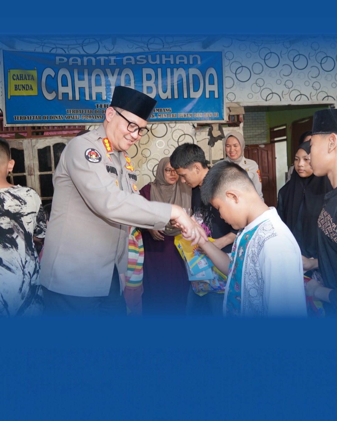 Sambut HUT ke-75 Humas Polri, Kabid Humas Polda Sumsel Salurkan Bantuan Sosial ke Panti Asuhan Cahaya Bunda