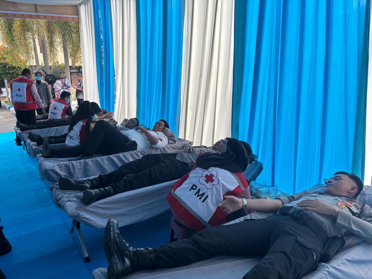 Sambut HUT ke-75 Humas Polri, Polres Lubuk Linggau Gelar Donor Darah dan Kumpulkan 25 Kantong untuk Kemanusiaan