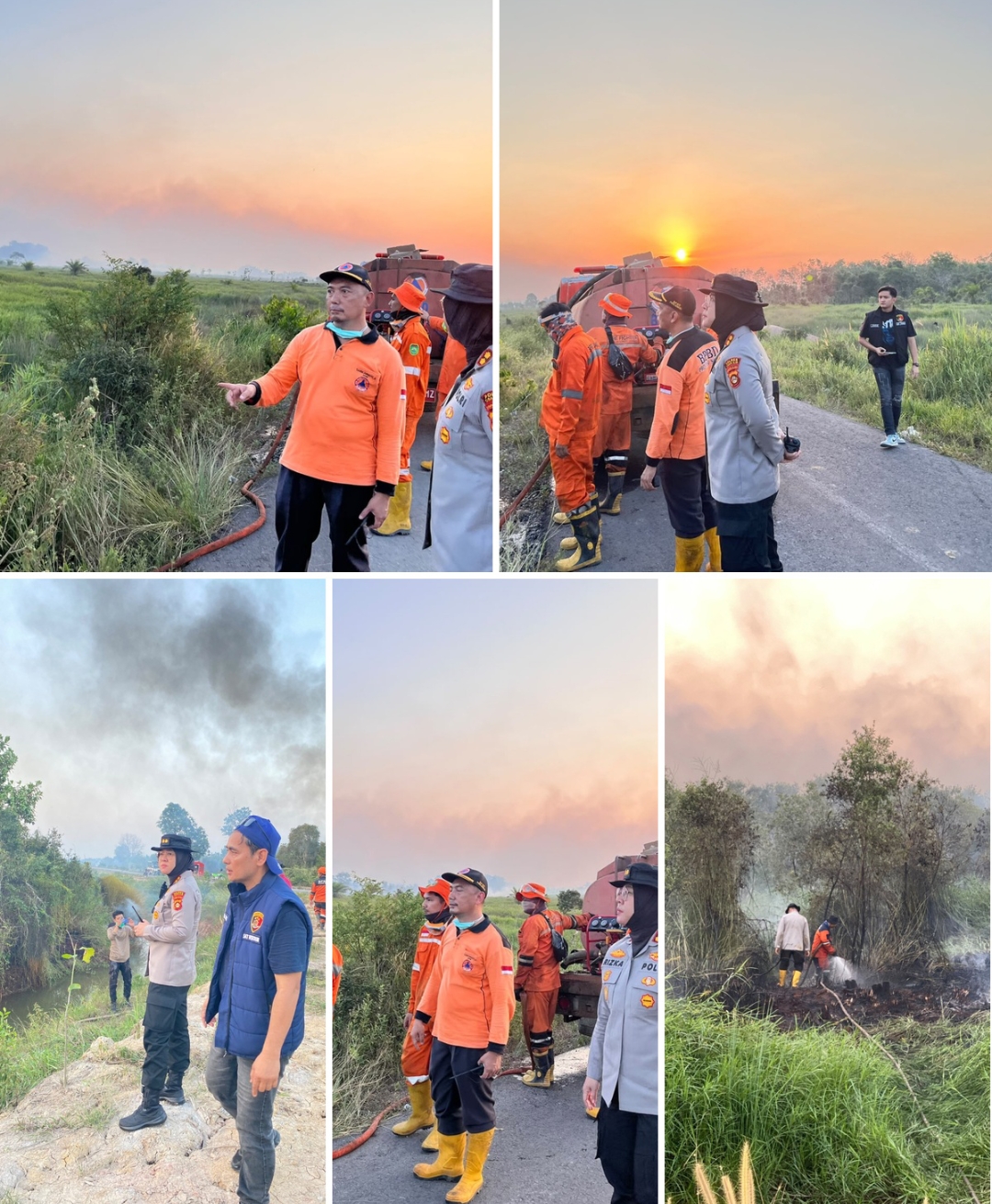 Kapolres Ogan Ilir Bersama Tim Gabungan Turun Tangan Langsung Lakukan Mitigasi Karhutla di Beberapa Titik Wilayah Hukum Polres Ogan Ilir