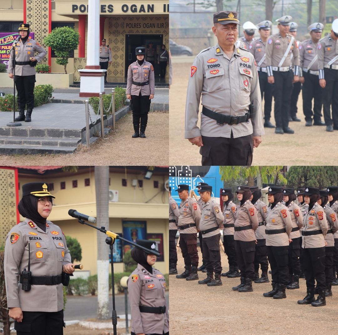 Polres Ogan Ilir Gelar Apel Siaga Peringati Dua Tahun Pemerintahan Prabowo-Gibran