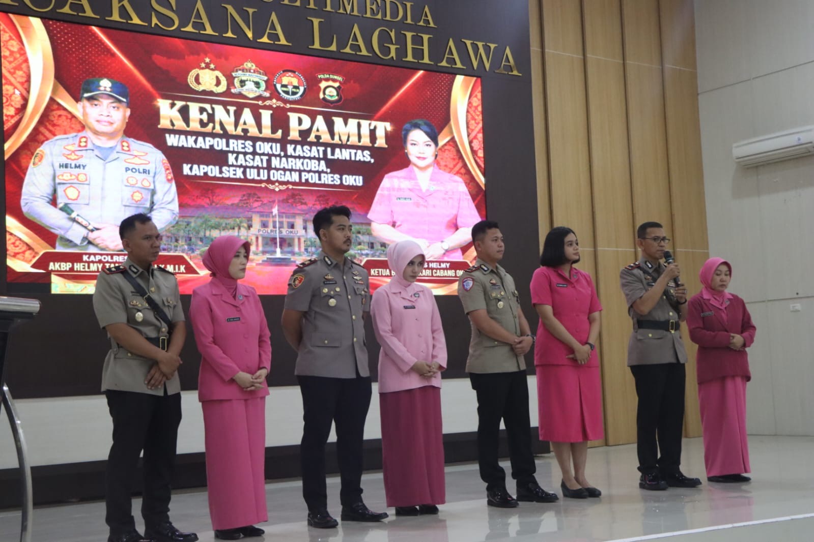 Polres OKU Gelar Acara Kenal Pamit Wakapolres, Kasat Resnarkoba, Kasat Lantas, dan Kapolsek Ulu Ogan