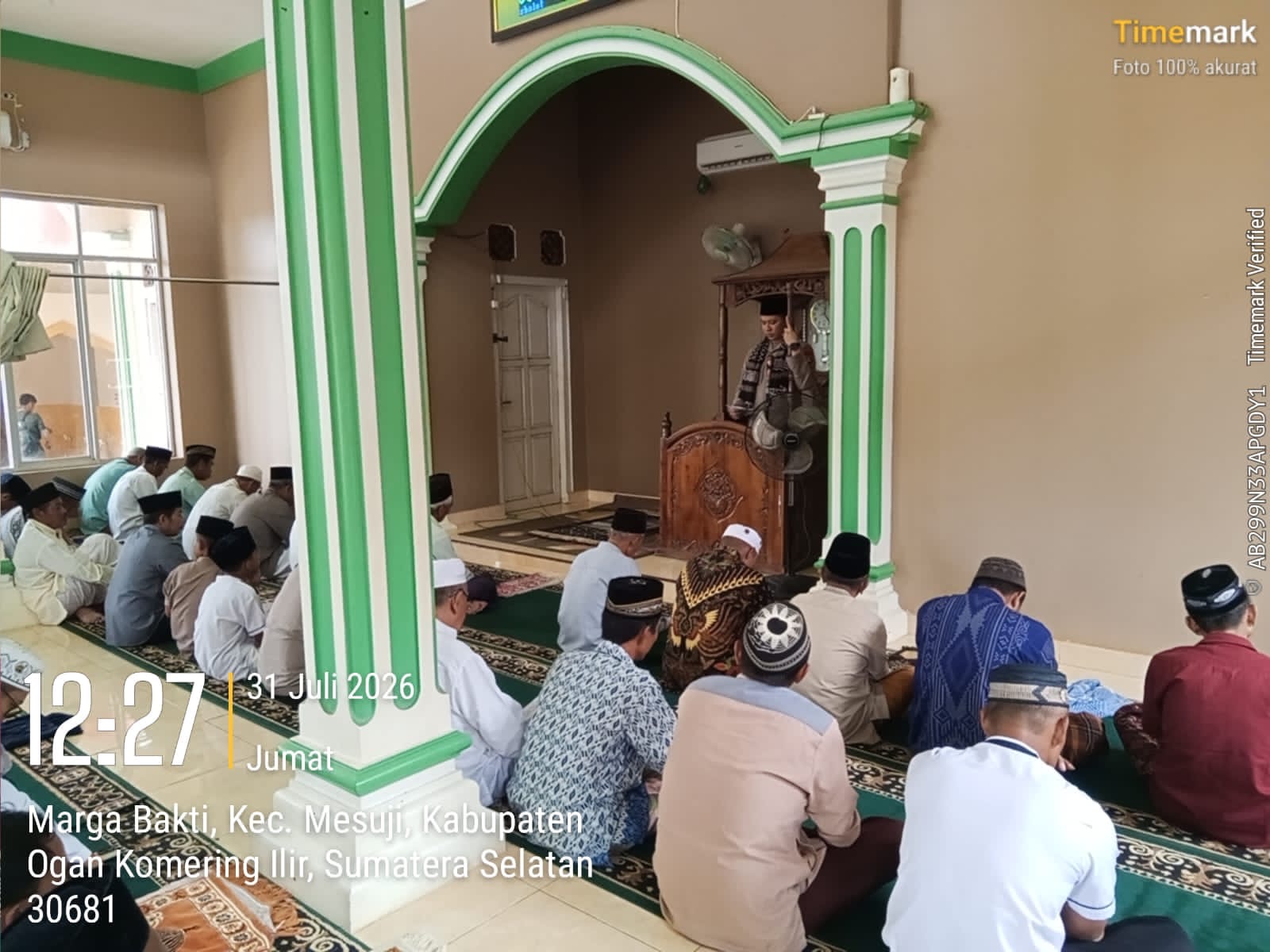 Jumat Curhat Polsek Mesuji, Kapolsek Sampaikan 7 Poin Himbauan Kamtibmas di Masjid Asyuhada
