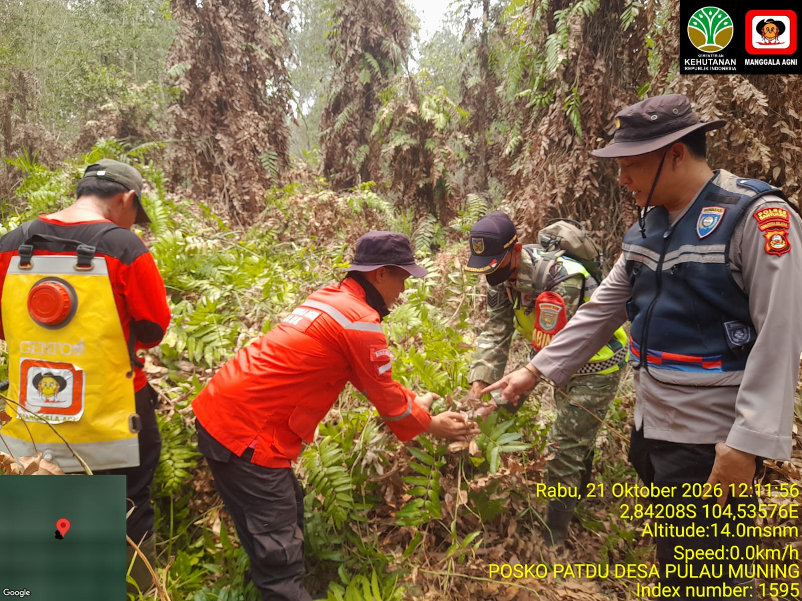 Patroli Terpadu di Desa Pulau Muning, Tim Gabungan Perkuat Pencegahan Karhutla