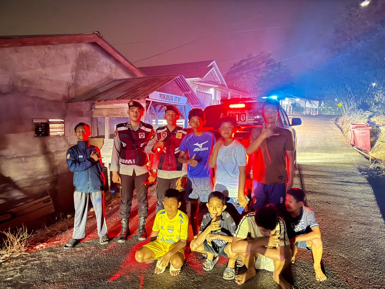 Jaga Kamtibmas Malam Hari, Patroli Perintis Presisi Polres PALI Sisir Kawasan Pendopo Kabupaten