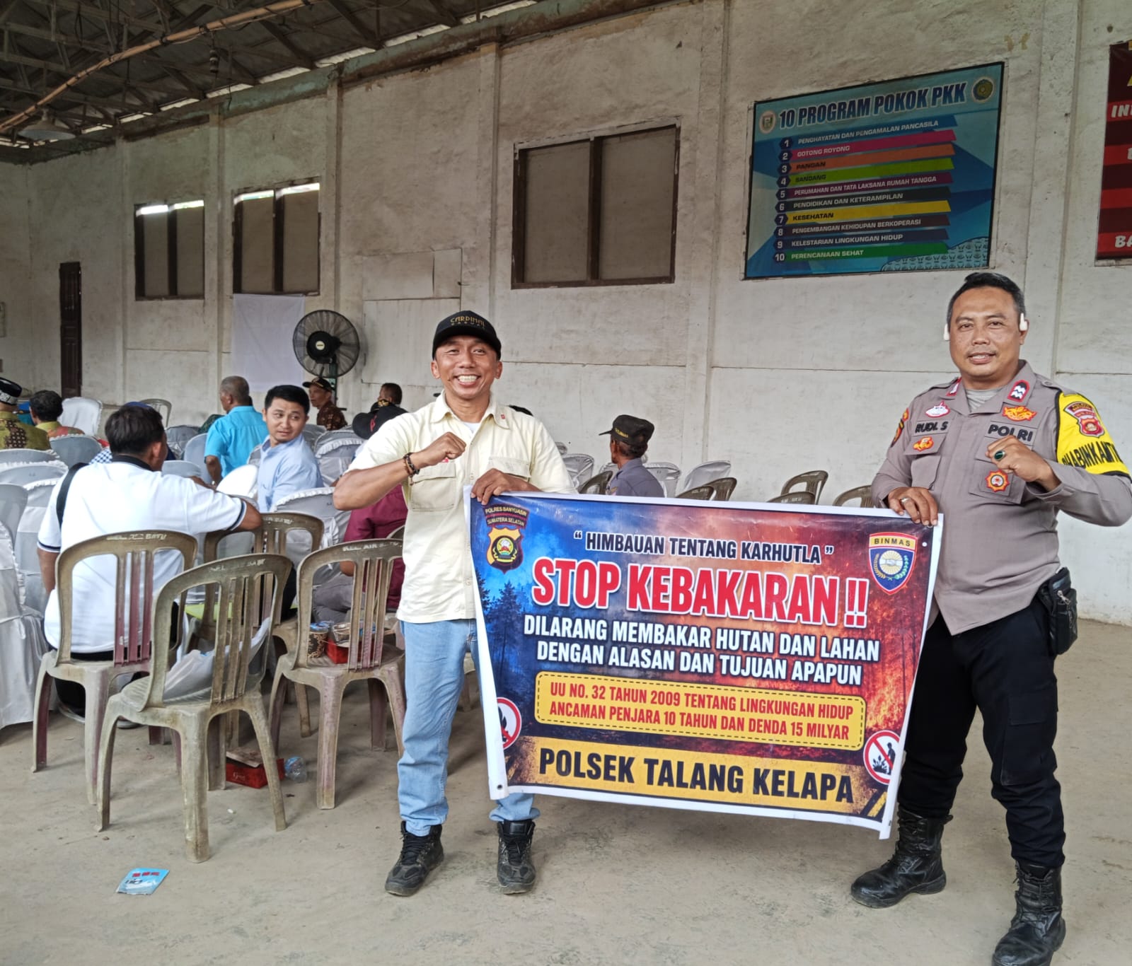 Bhabinkamtibmas Polsek Talang Kelapa Imbau Warga Cegah Karhutla