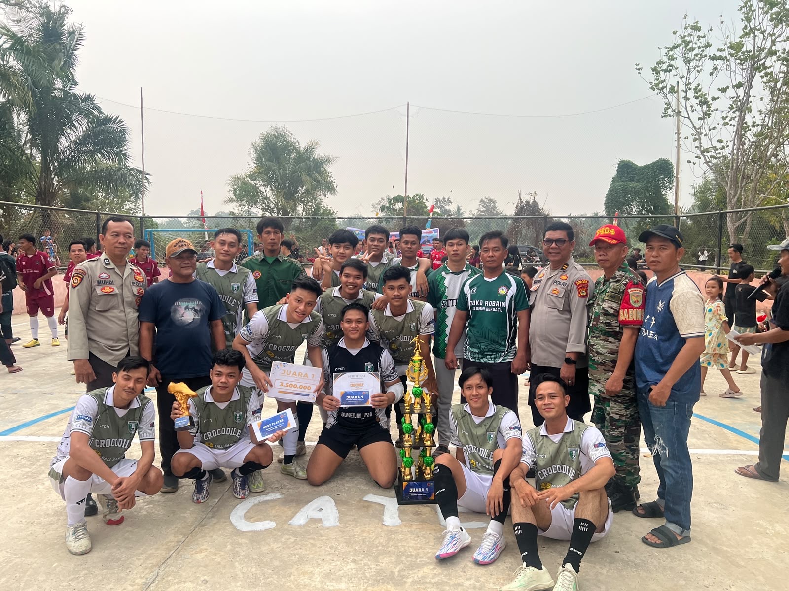 Polsek Gunung Megang Amankan Open Turnamen Futsal Kades Cup 2026 di Tanjung Muning, Berlangsung Kondusif