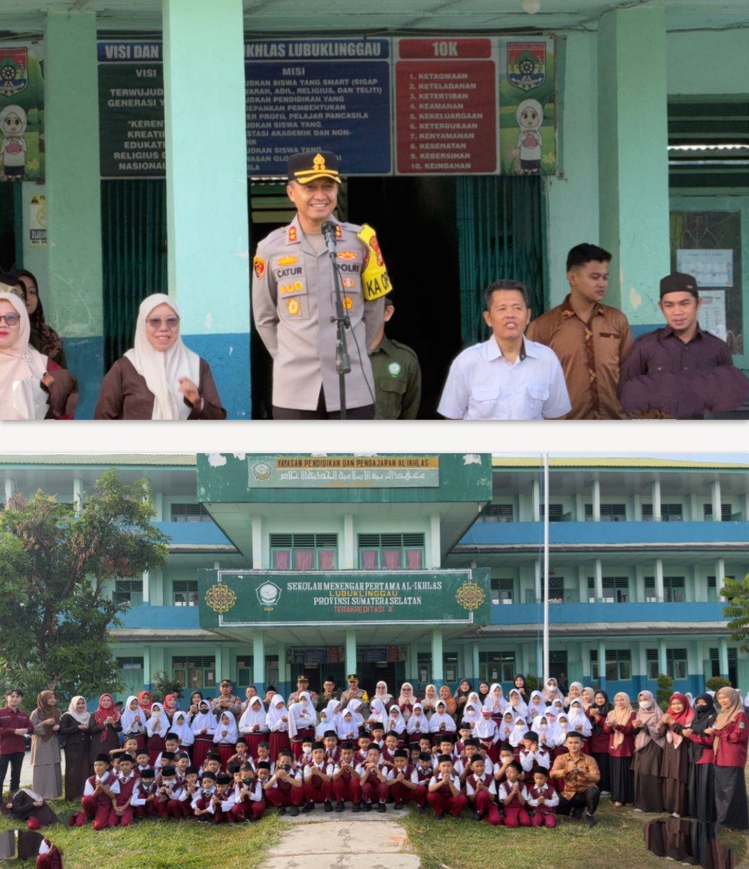 Kapolres Lubuk Linggau AKBP Catur Erwin Setiawan Sambangi Ponpes Al-Ikhlas, Tanamkan Pendidikan Karakter Lewat Program POLIDIK
