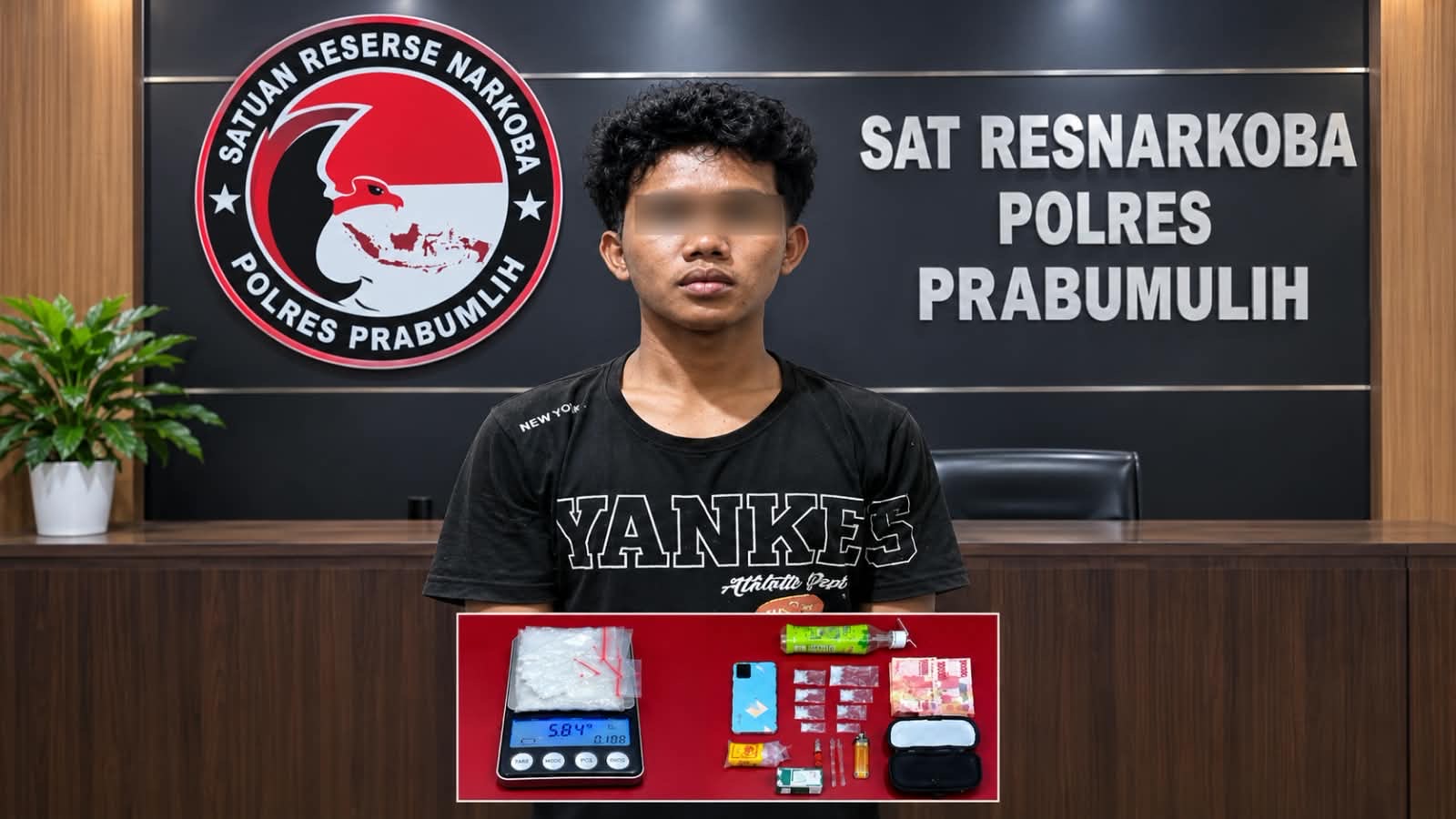 Satresnarkoba Polres Prabumulih Amankan Terduga Pelaku dan Sita Sabu 5,84 Gram di Cambai