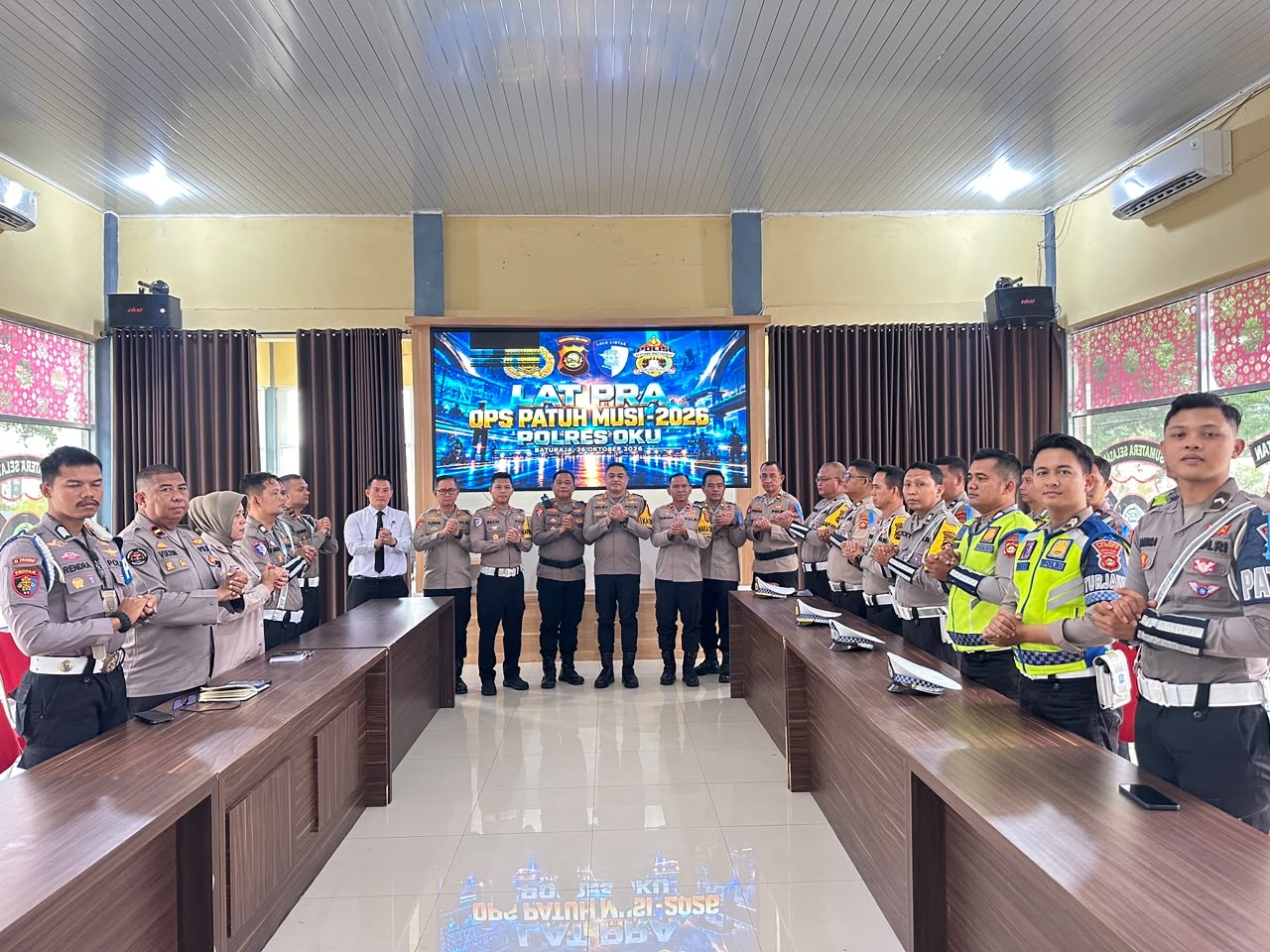Usai Apel Gelar Pasukan, Polres OKU Gelar Latpra Ops Patuh Musi 2026