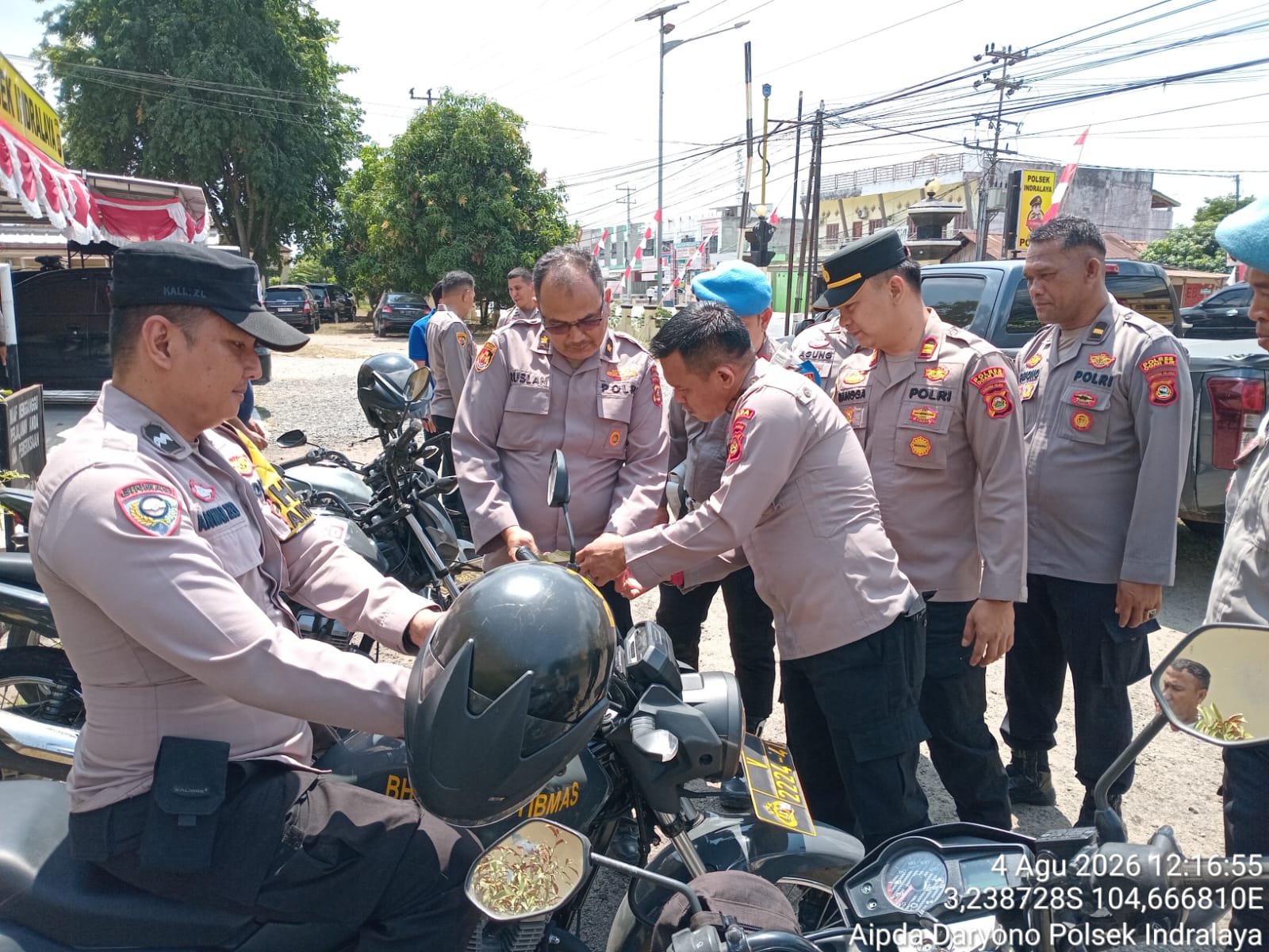 Polres Ogan Ilir Terima Supervisi BMN dari Biro Logistik Polda Sumsel di Polsek Indralaya