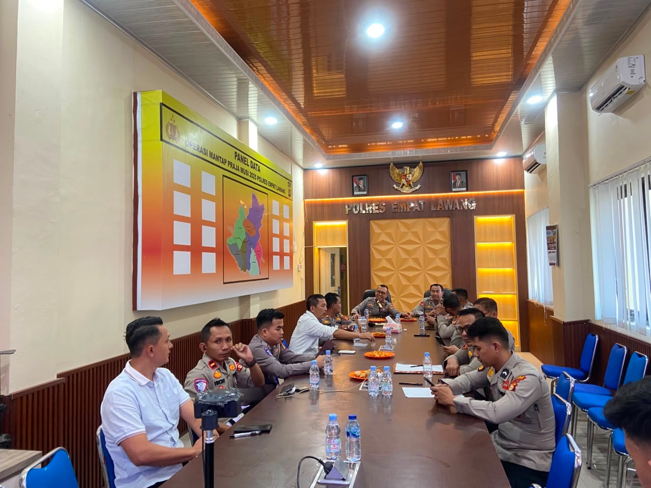 Wakapolres Empat Lawang Pimpin Rapat Kesiapan Kedatangan BPK RI Melalui Zoom Meeting