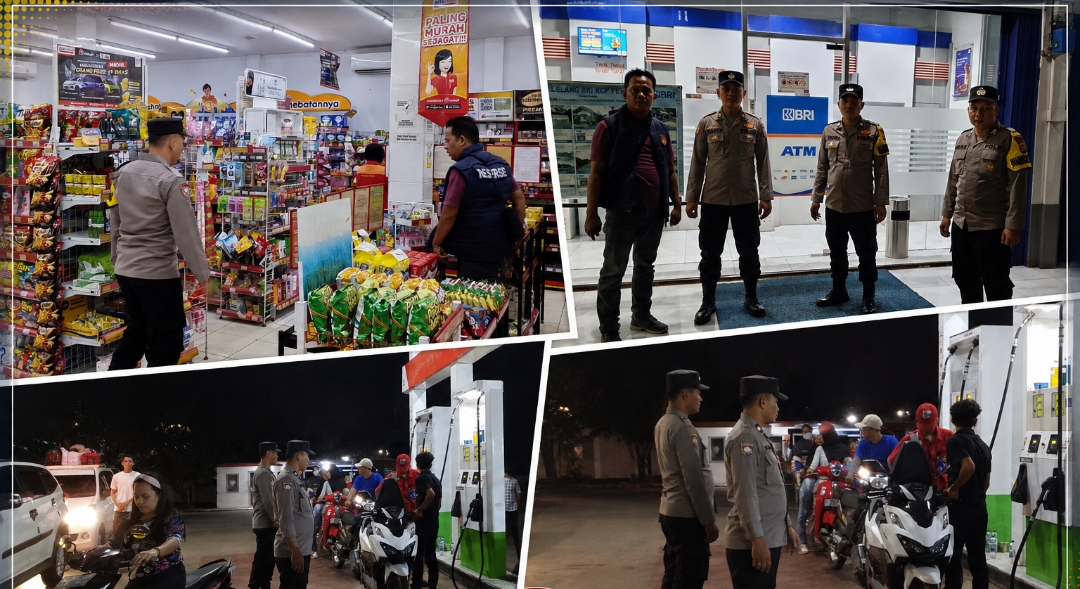 KRYD Polsek Talang Ubi Sasar SPBU, Minimarket hingga Perbankan, Jaga Kamtibmas Tetap Kondusif