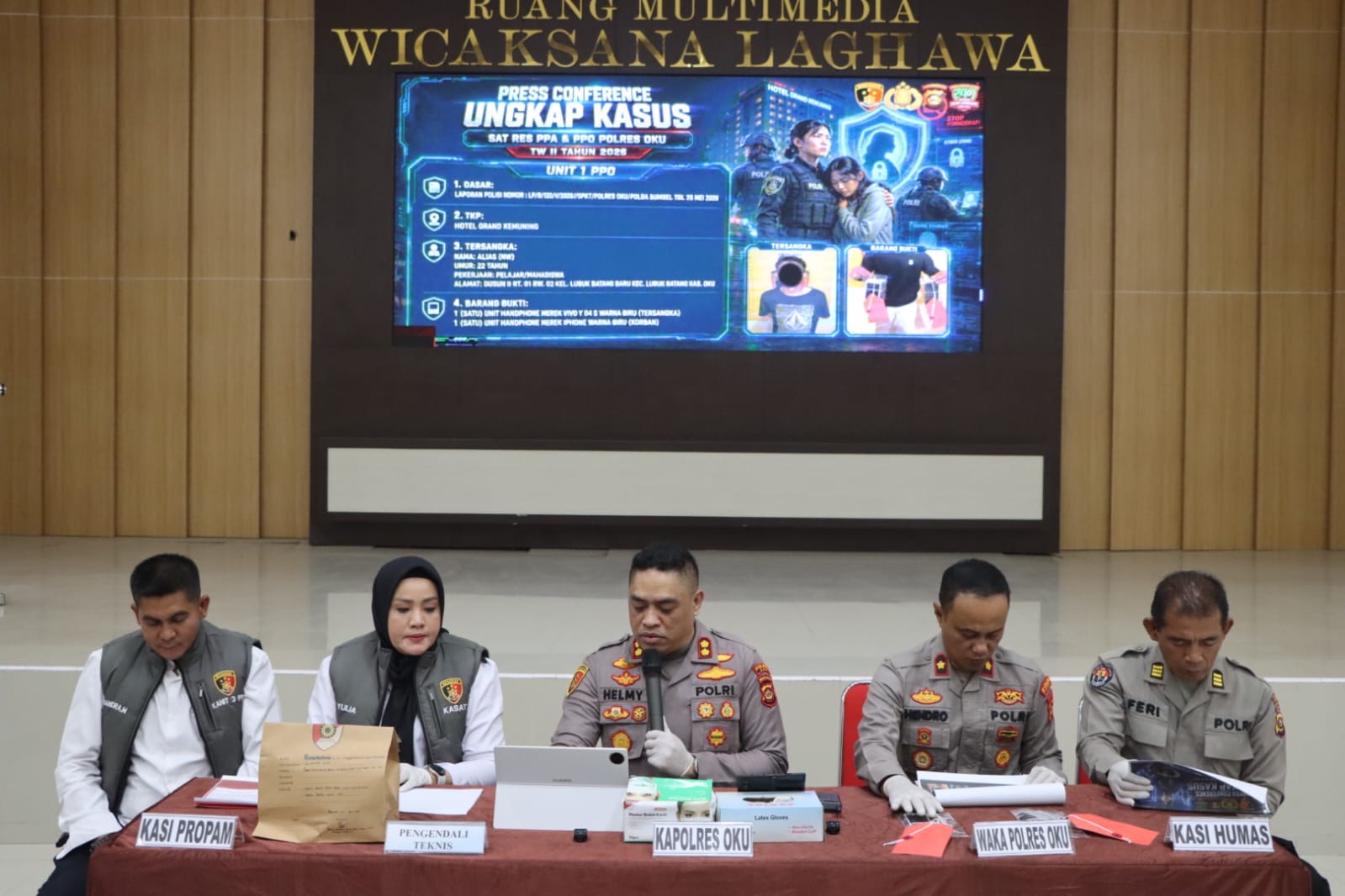 Ancam Dan Peras Korban Akan Sebarkan Video, Pelaku Berhasil Diamankan Unit PPA Dan PPO Polres Oku