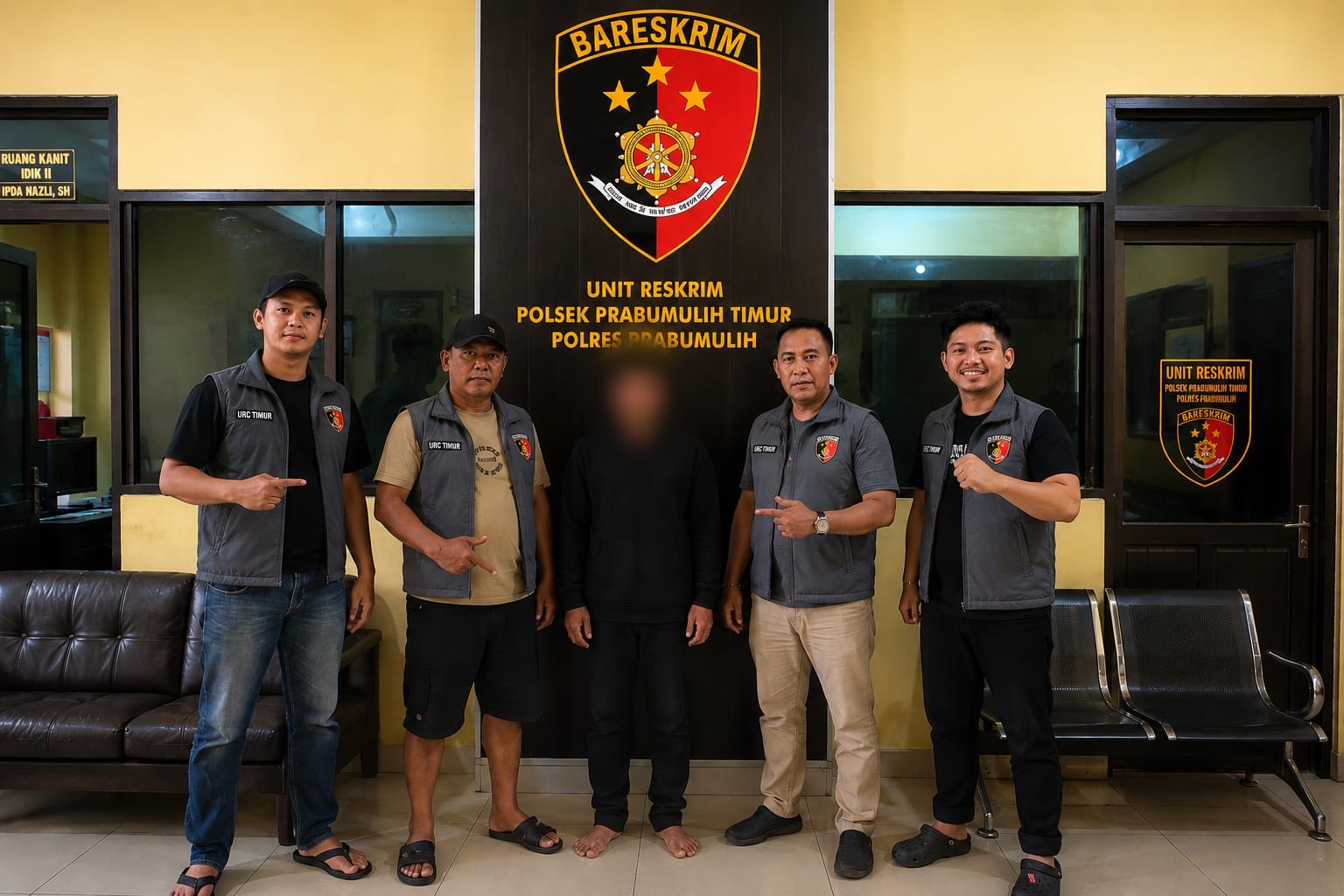 POLSEK PRABUMULIH TIMUR BERHASIL UNGKAP KASUS PENGGELAPAN DALAM JABATAN, PELAKU DIAMANKAN TEAM OPSNAL URC