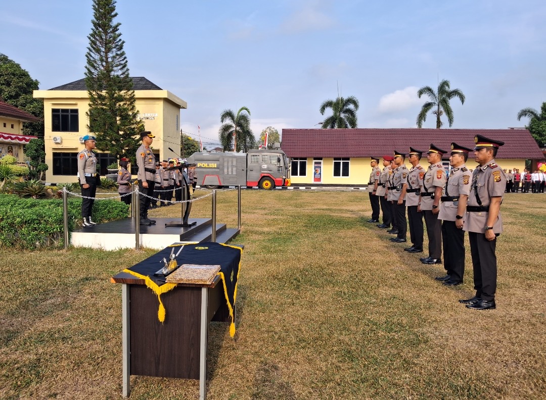 Kapolres Prabumulih Pimpin Pelantikan Wakapolres dan Serah Terima Jabatan Pejabat Utama