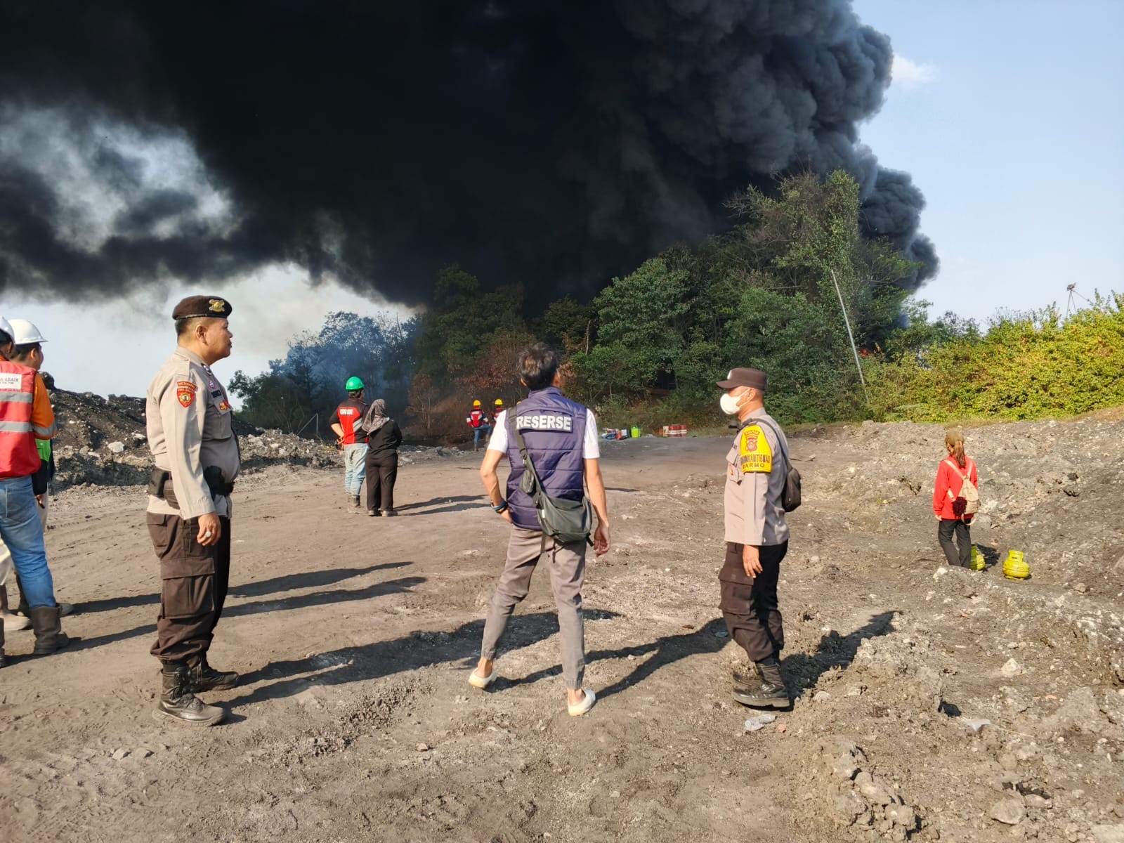 Api Membesar di Area Eks Workshop Banko Pit 2, Polsek Lawang Kidul Terus Dalami Penyebab Kebakaran