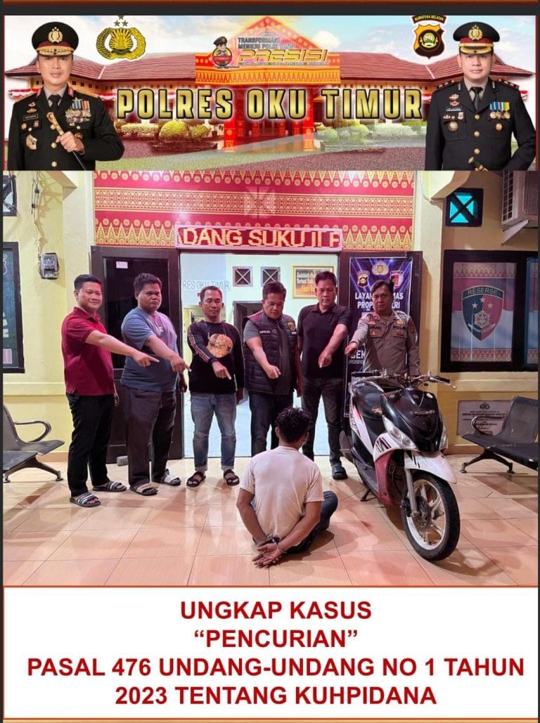 Polsek Madang Suku II, Ungkap Kasus Pencurian Sepeda Motor Dan Amankan Seorang Terduga Pelaku