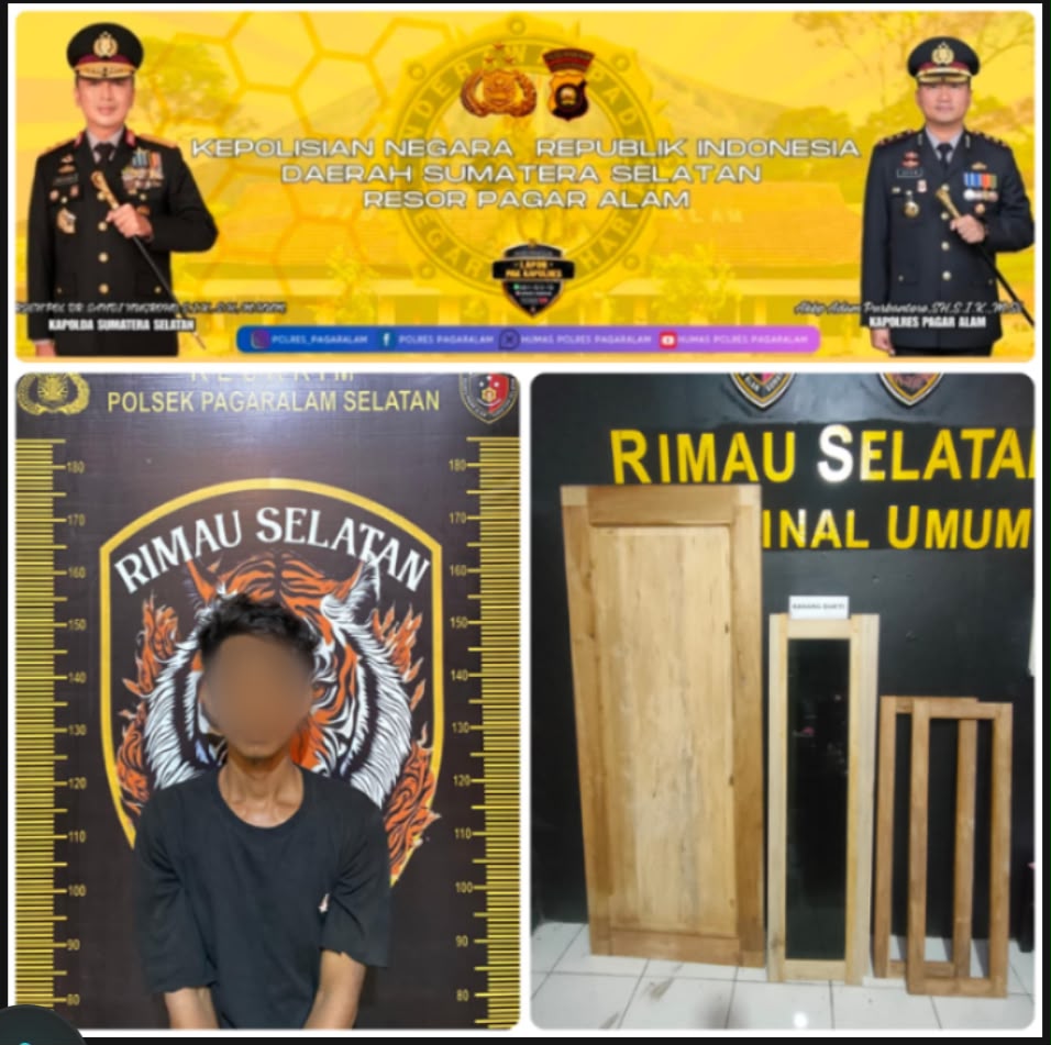 Polsek Pagar Alam Selatan Ungkap Kasus Pencurian Material Bangunan, Satu Tersangka Diamankan