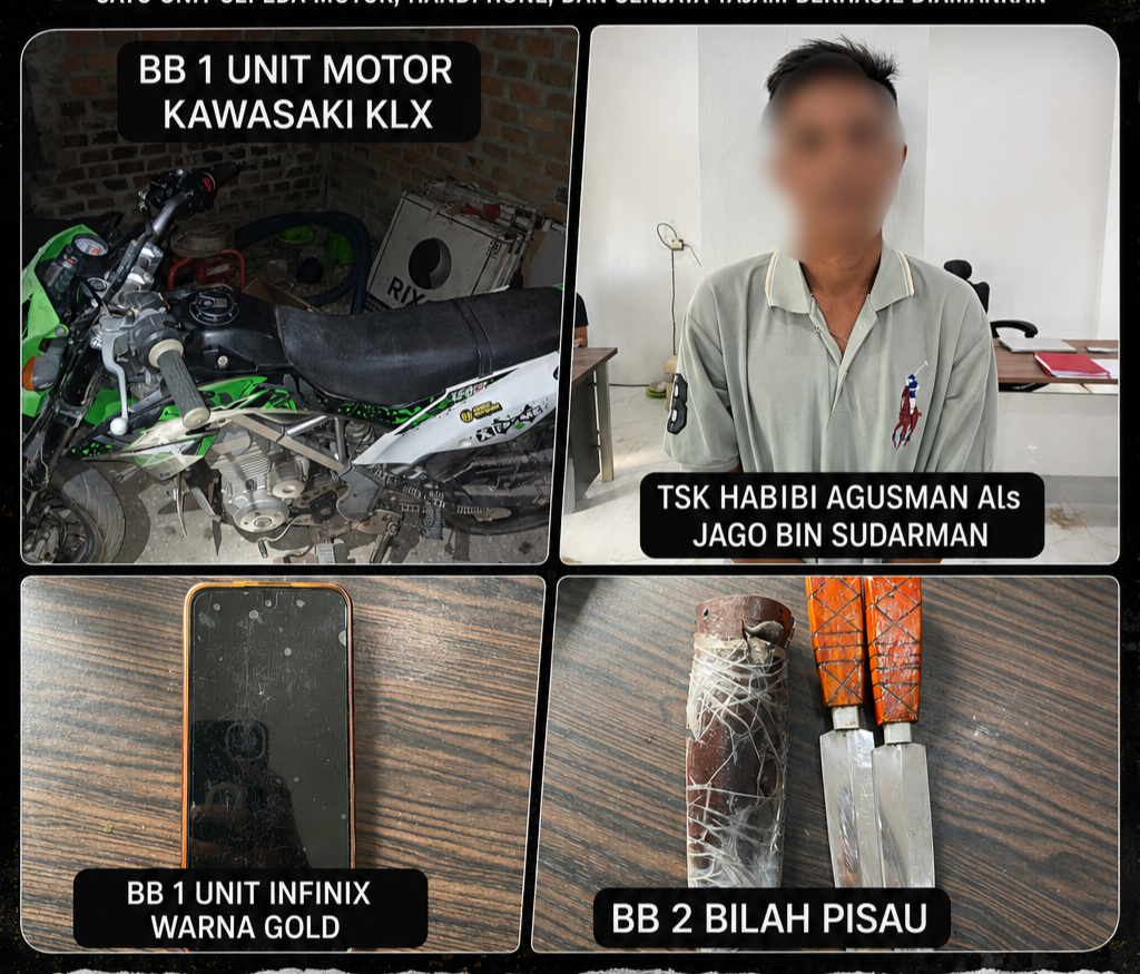 Jatanras Polda Sumsel Ringkus Pelaku Begal Motor KLX di Wilayah OKI