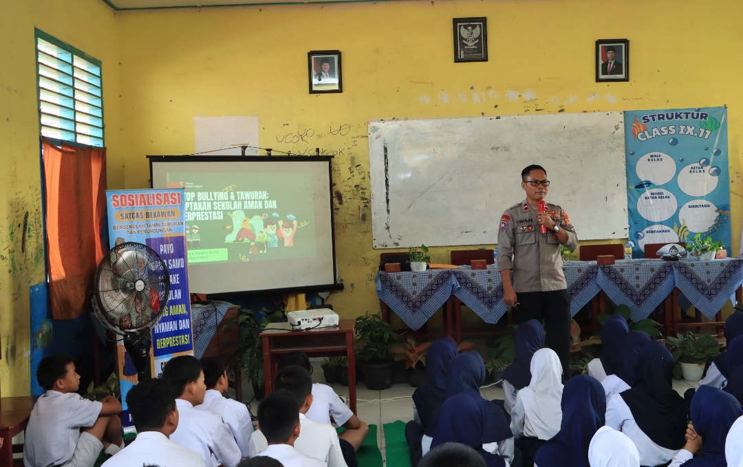 Cegah Tawuran dan Bullying, Satgas BEKAWAN Polres Lubuk Linggau Edukasi Siswa SMP Negeri 1