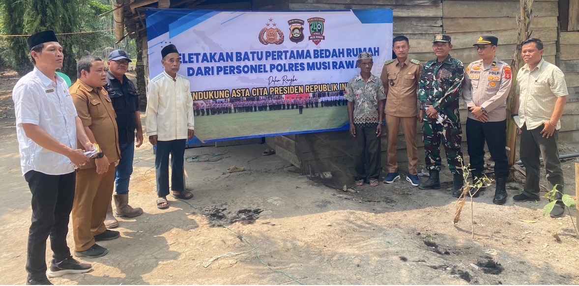 Rumah Darpin Tak Layak Huni, Polres Musi Rawas Hadir Bawa Harapan Lewat Bedah Rumah