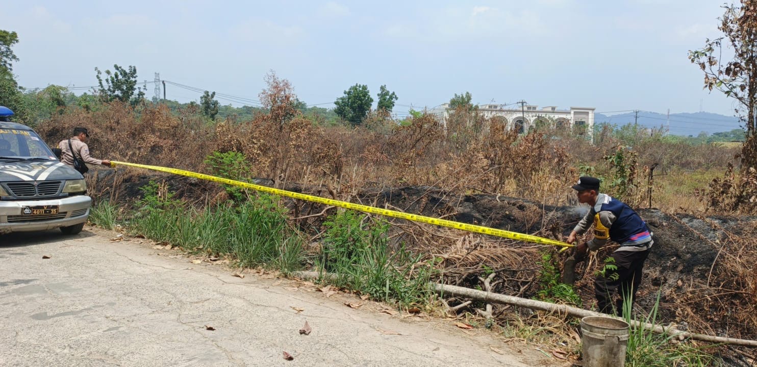 Polsek Baturaja Barat Verifikasi Titik Hotspot, Lahan Seluas 3/4 Hektare Terpantau Terbakar