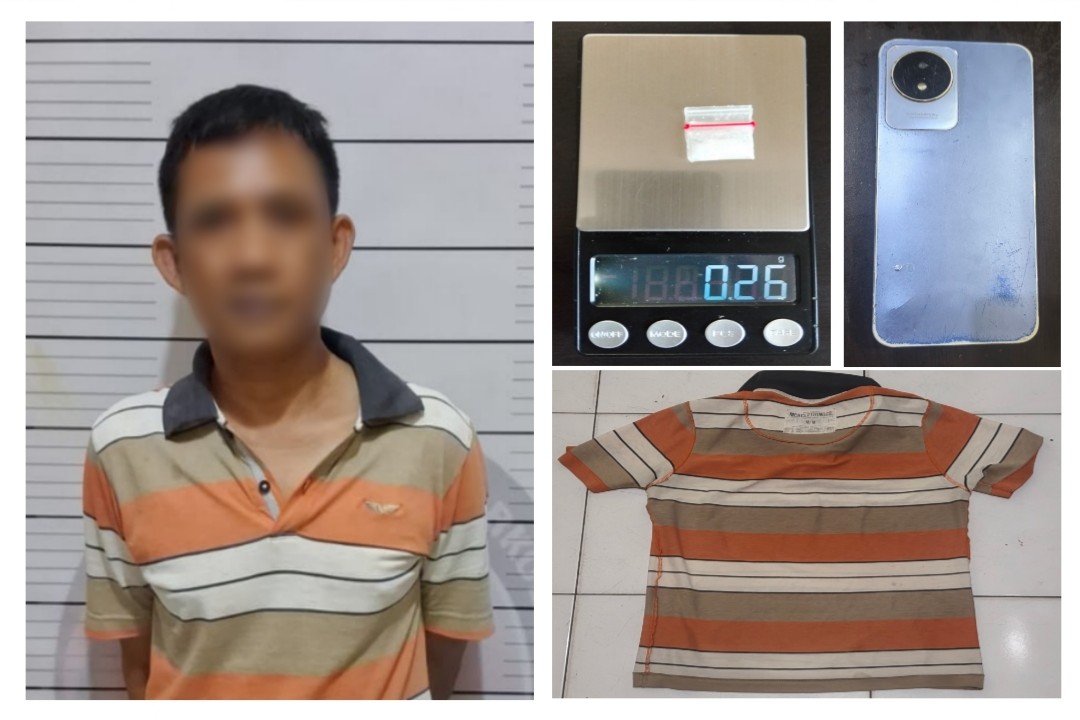 Satres Narkoba Polres Lahat Amankan Pria Diduga Edarkan Sabu 0,26 Gram di Pasar Baru