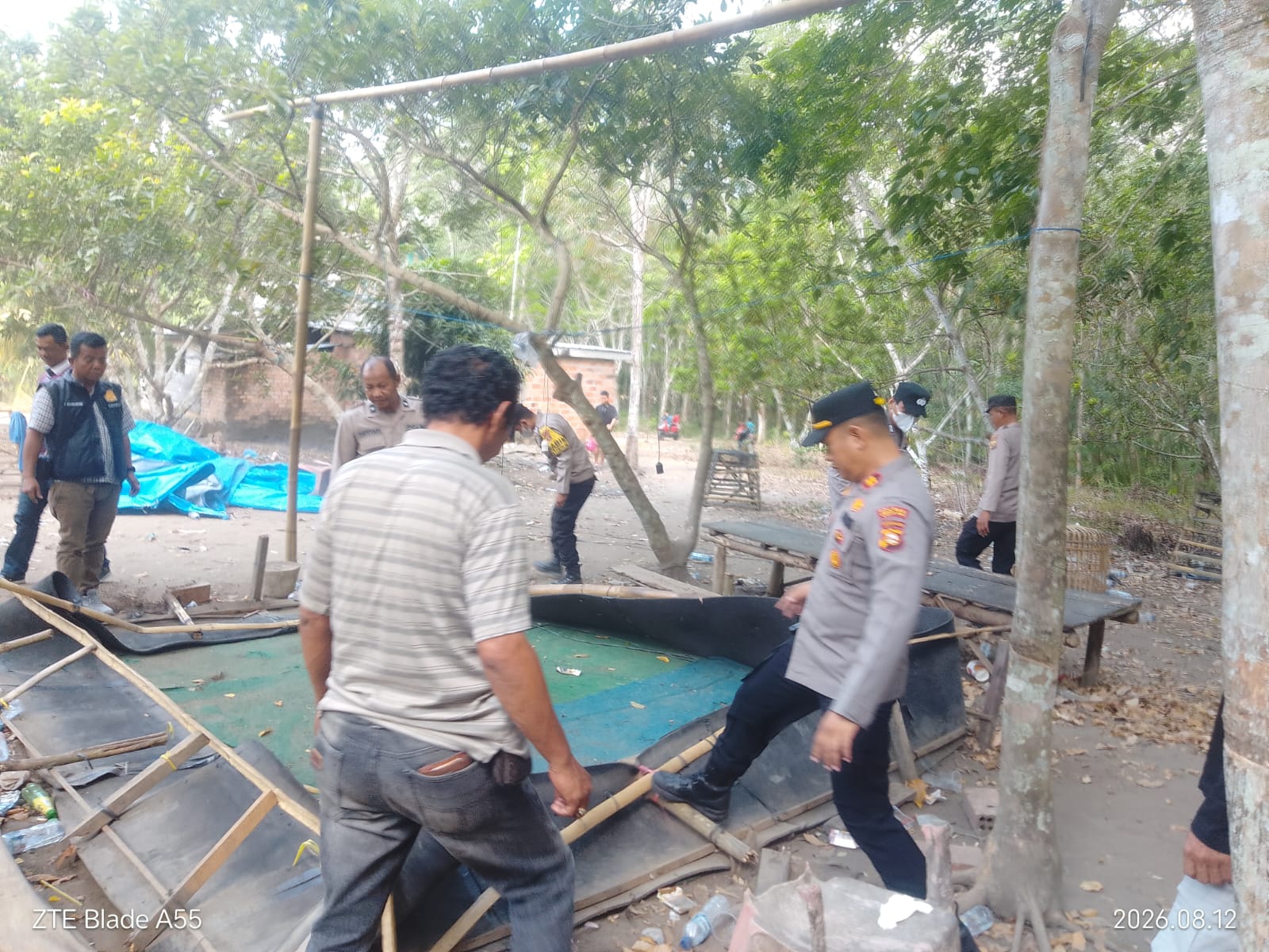 Polsek Rantau Alai Tindak Lanjuti Laporan Masyarakat, Lokasi Diduga Judi Sabung Ayam Ditertibkan