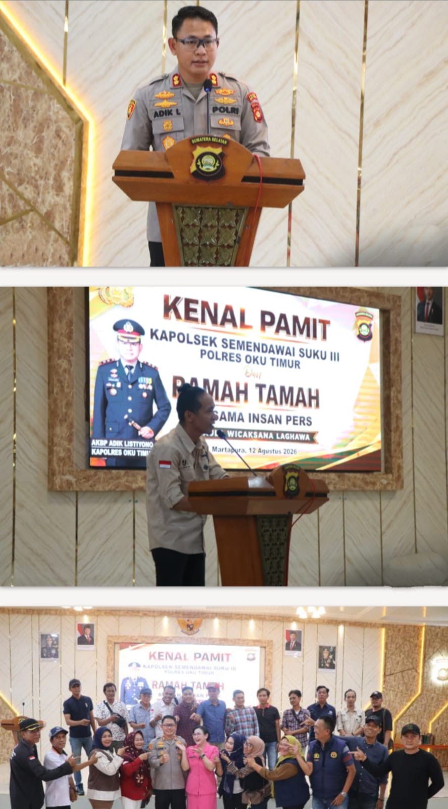 Ramah Tamah Bersama Insan Pers, AKBP Adik Listiyono Kenang Kebersamaan di Bumi Sebiduk Sehaluan