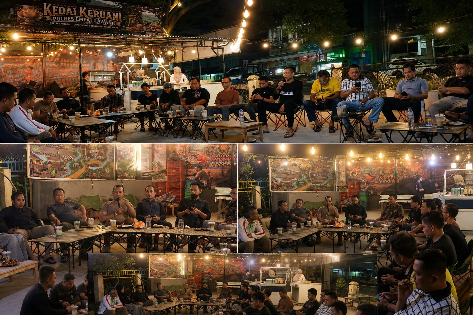 Tingkatkan Kemitraan dengan Insan Pers, Polres Empat Lawang Diskusi Kamtibmas Lewat Acara Night Coffee