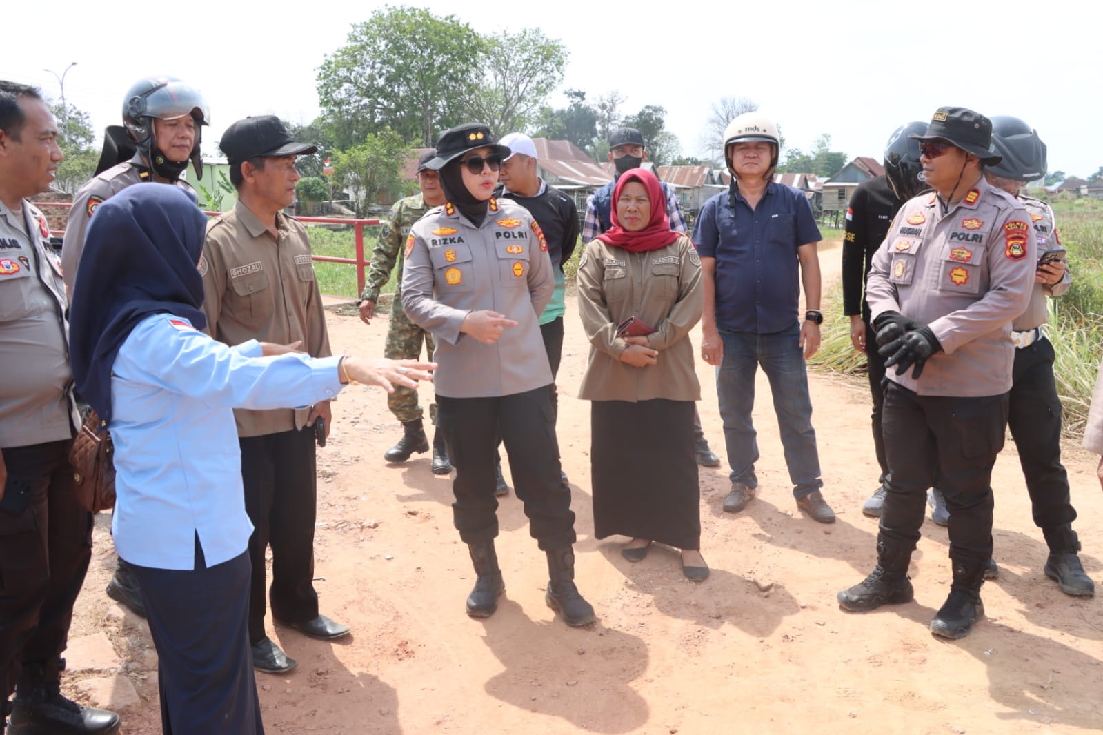 Atensi Karhutla, Kapolres Ogan Ilir Pimpin Langsung Patroli di Wilayah kecamatan Pemulutan