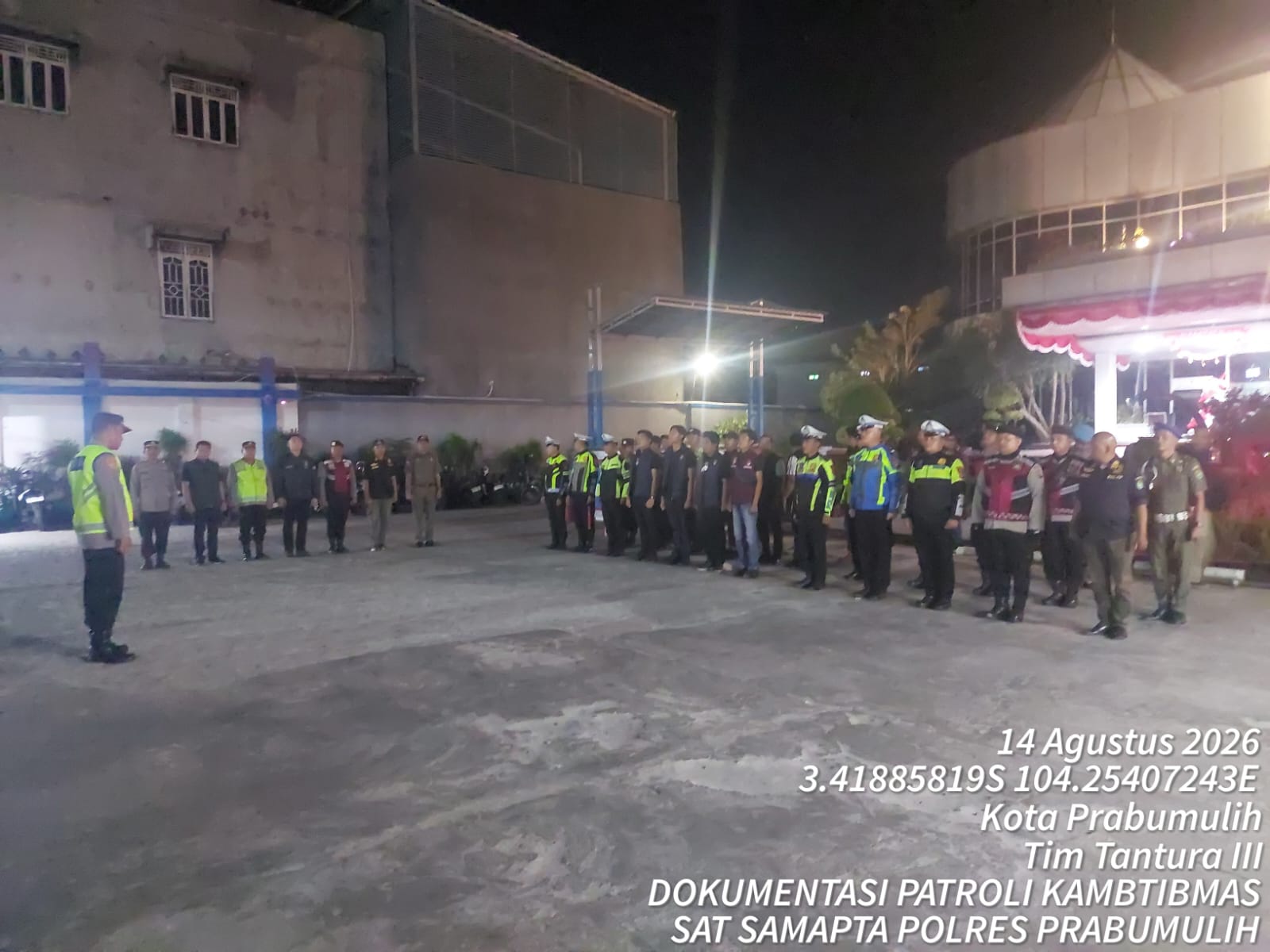 Hadir di Tengah Masyarakat, Polres Prabumulih Intensifkan Patroli Preventif Jelang Dini Hari