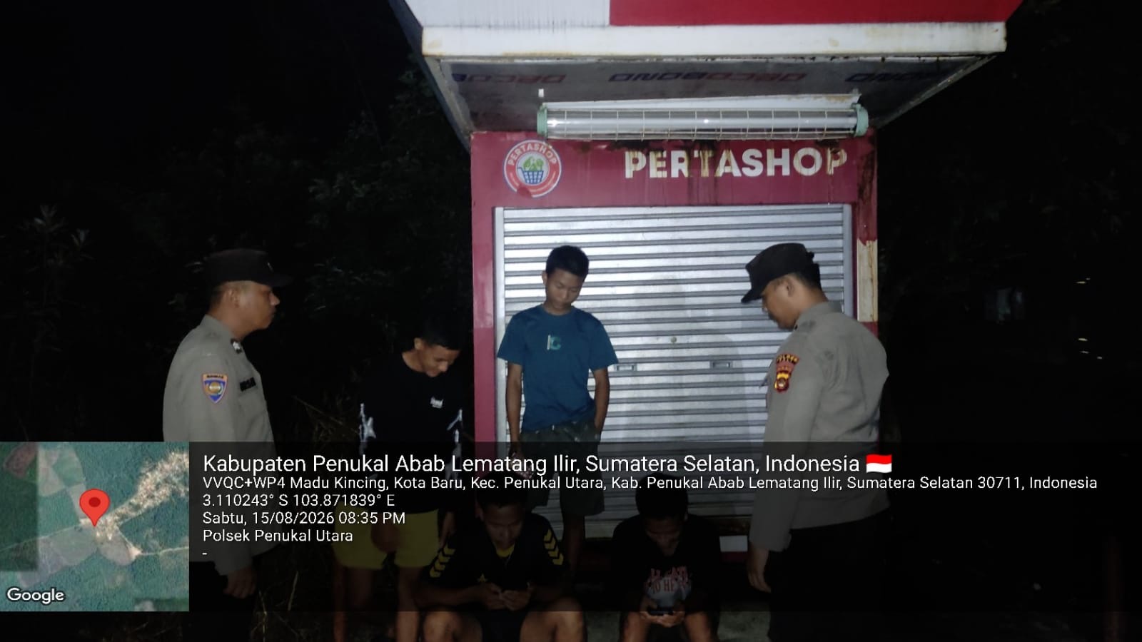 KRYD Polsek Penukal Utara Sasar 3C hingga Narkoba, Pengendara Tanpa Kelengkapan Diberi Teguran